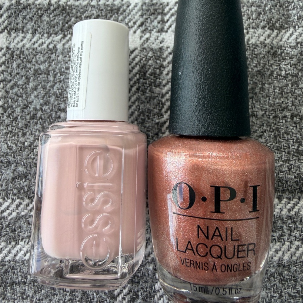 Lot OPI Essie Nail polish Worth Every Penne Topless  And Barefoot Neutral Light
